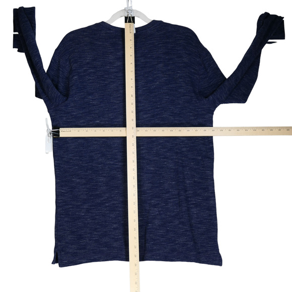 Banana Republic Blue Henley Shirt Sweater Men Large Pima Cotton Blend Classic - Picture 5 of 8